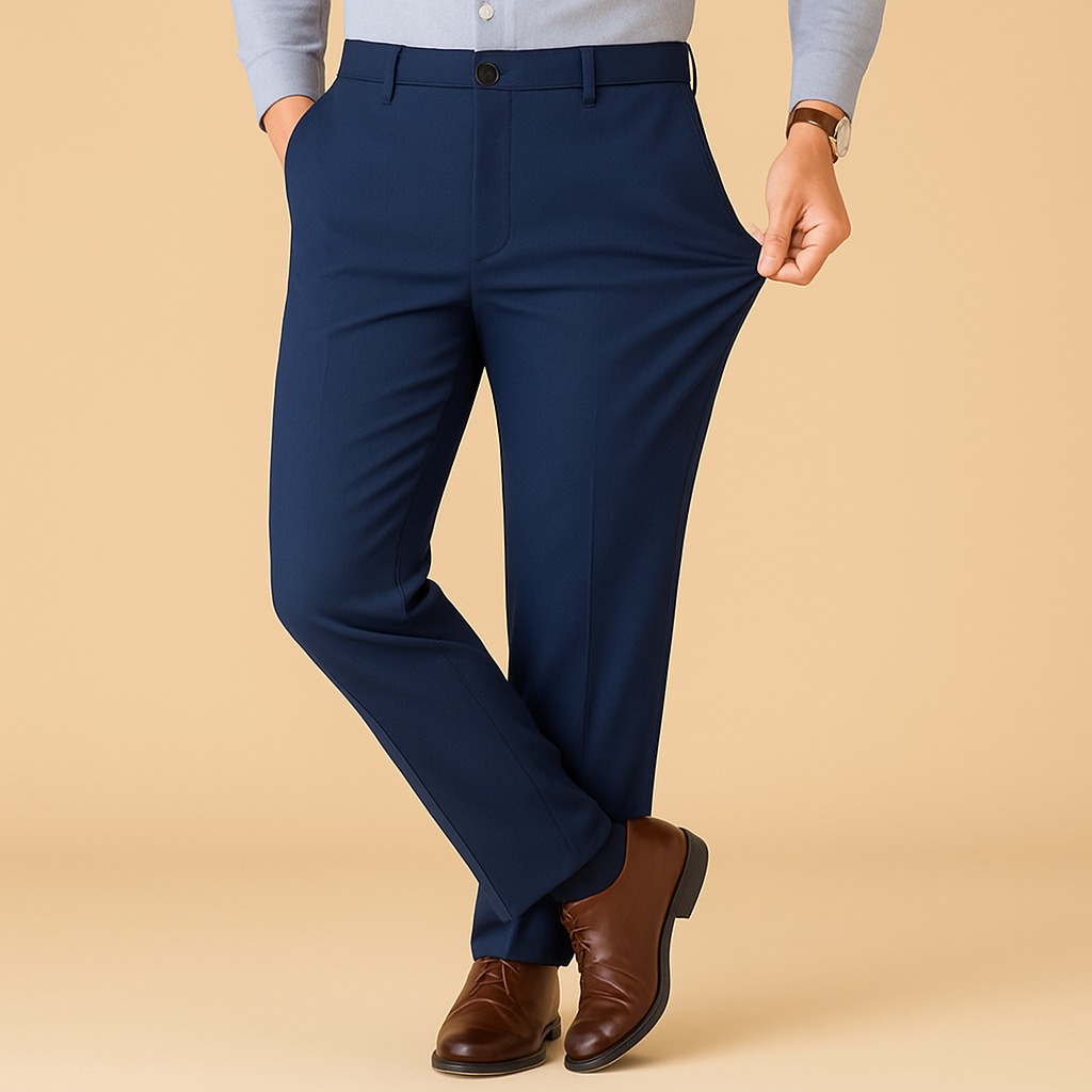 Stretchy Fit Pleated Suit Pants | Vaester & Co