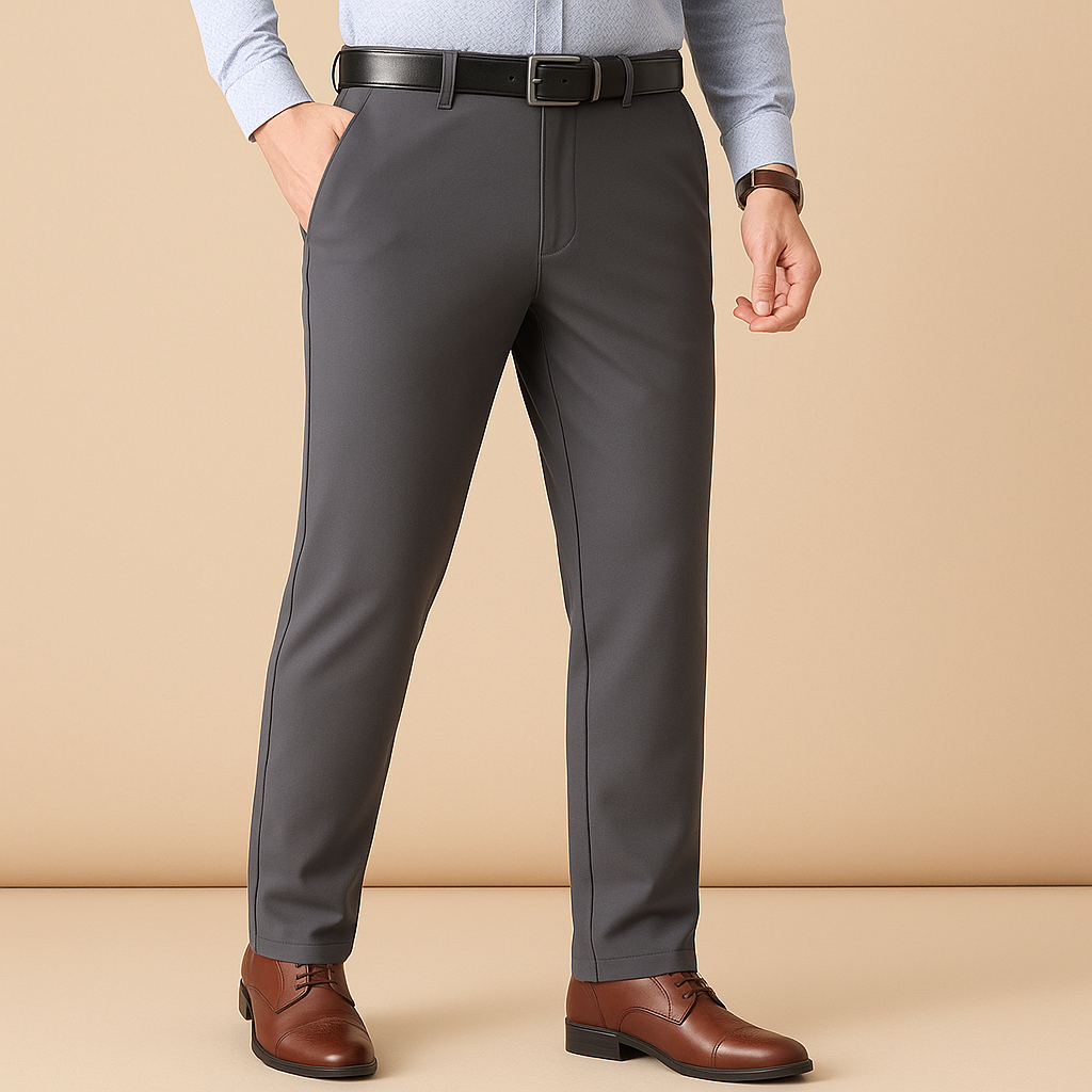 Stretchy Fit Pleated Suit Pants | Vaester & Co