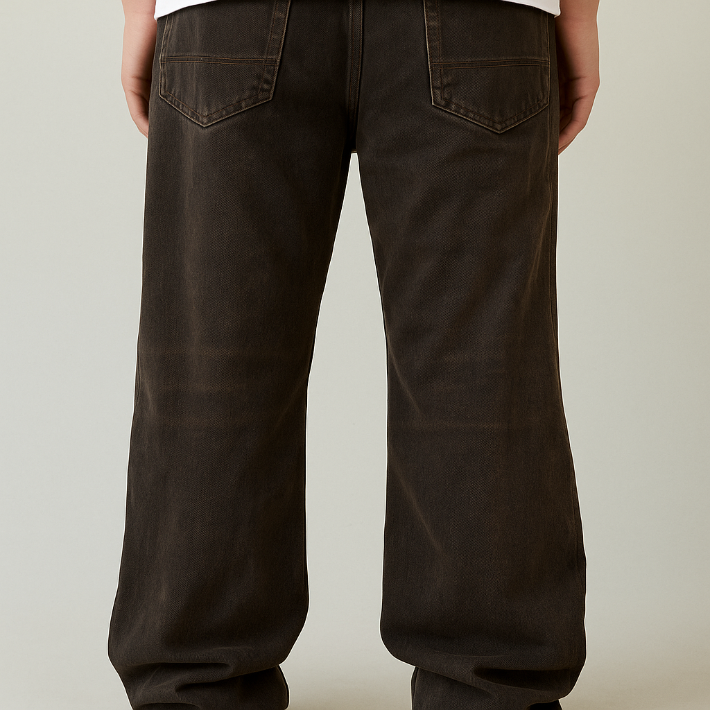 Blake Extreme Baggy Jeans Overdyed Brown | Vaester & Co