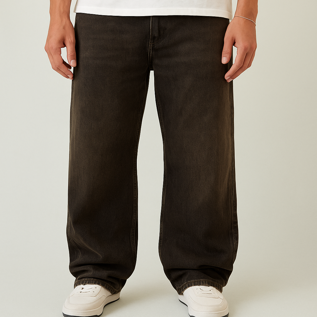 Blake Extreme Baggy Jeans Overdyed Brown | Vaester & Co