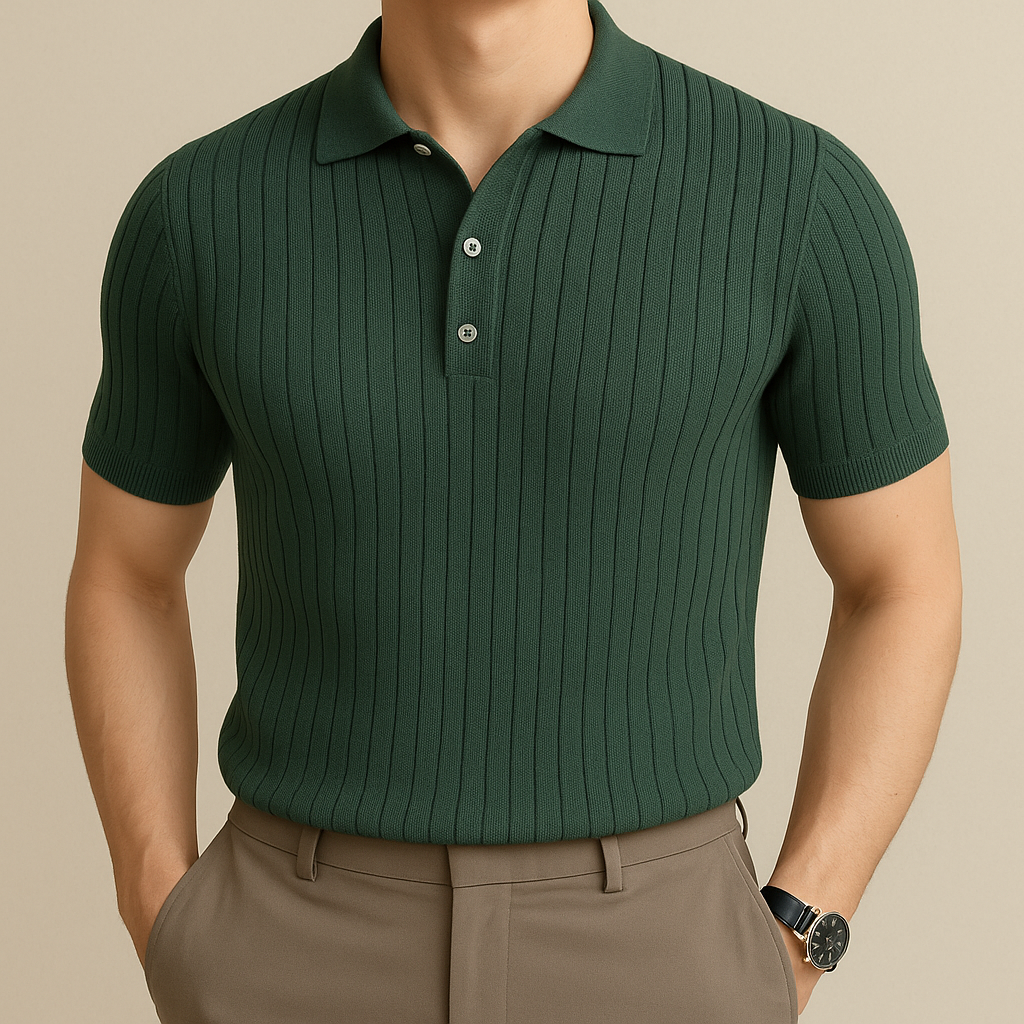 Elastic Casual Polo T-Shirt for Men | Vaester & Co
