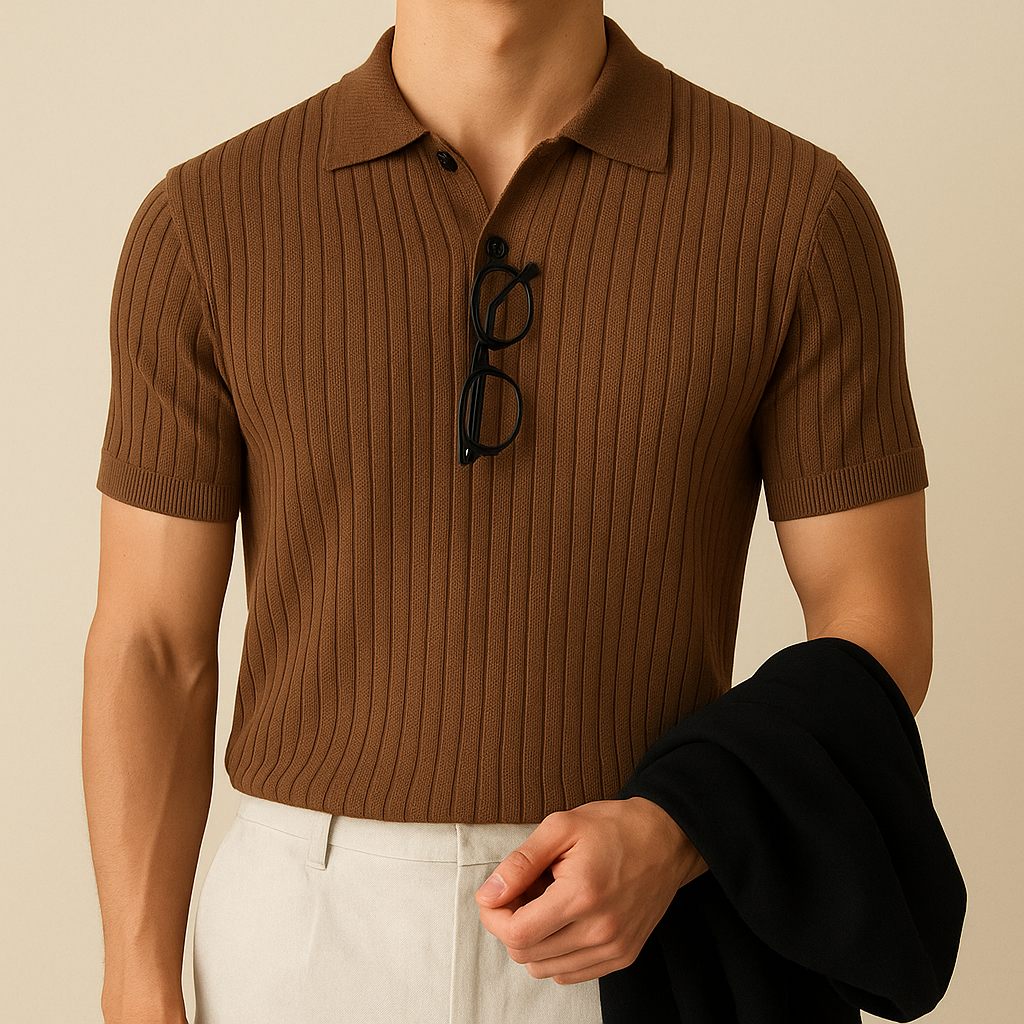 Elastic Casual Polo T-Shirt for Men | Vaester & Co