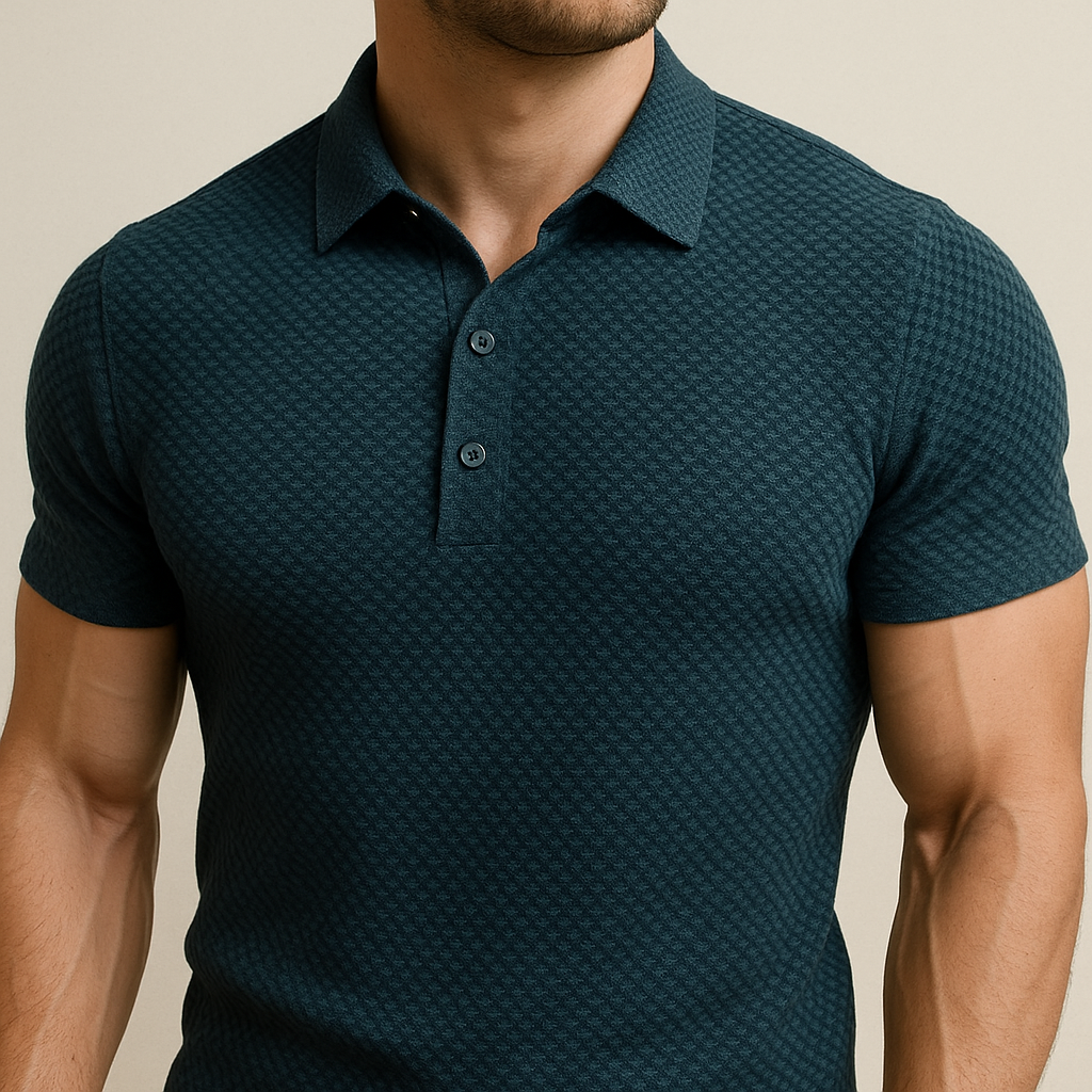 Men Lop-up Hollow Short-sleeved Polo | Vaester & Co
