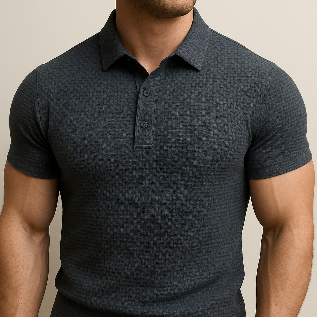 Men Lop-up Hollow Short-sleeved Polo | Vaester & Co