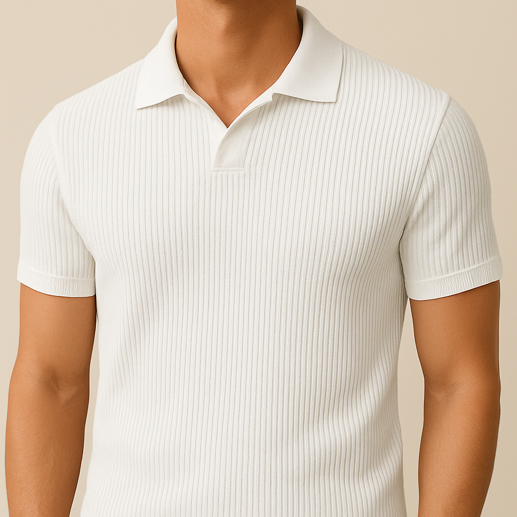 Slim Fit Knitted Polo Shirt for Men | Vaester & Co