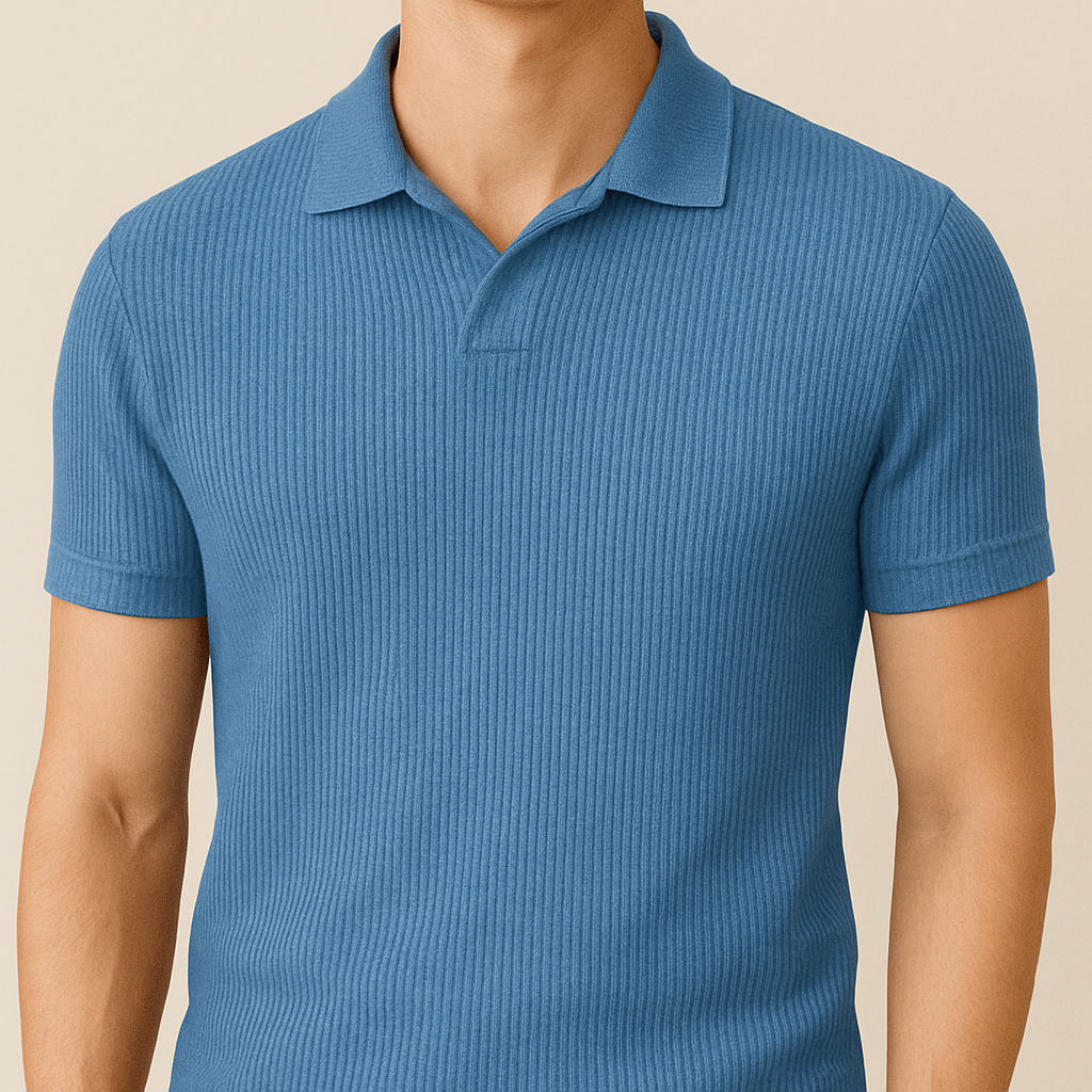 Slim Fit Knitted Polo Shirt for Men | Vaester & Co