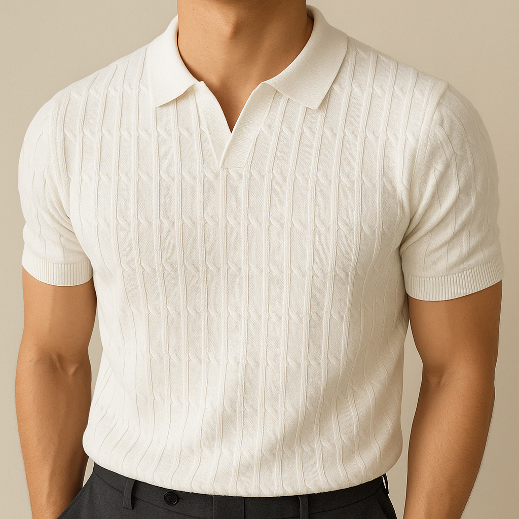 Luxury knitted polo shirt | Vaester & Co