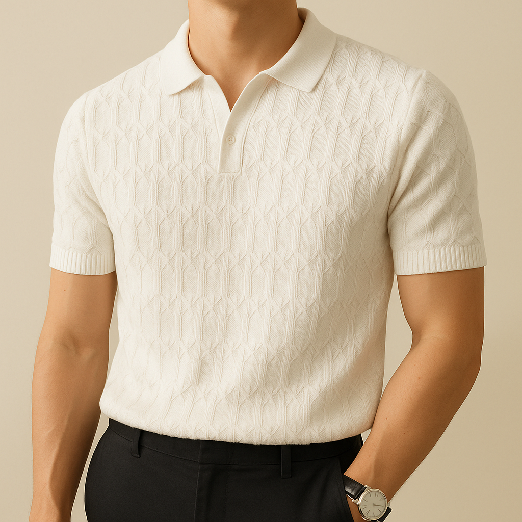 Luxury knitted polo shirt | Vaester & Co