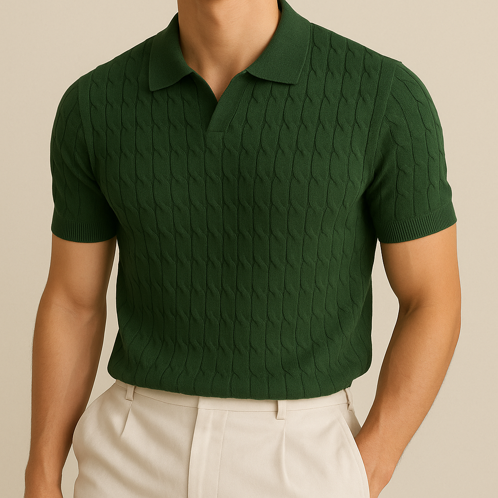 Luxury knitted polo shirt | Vaester & Co