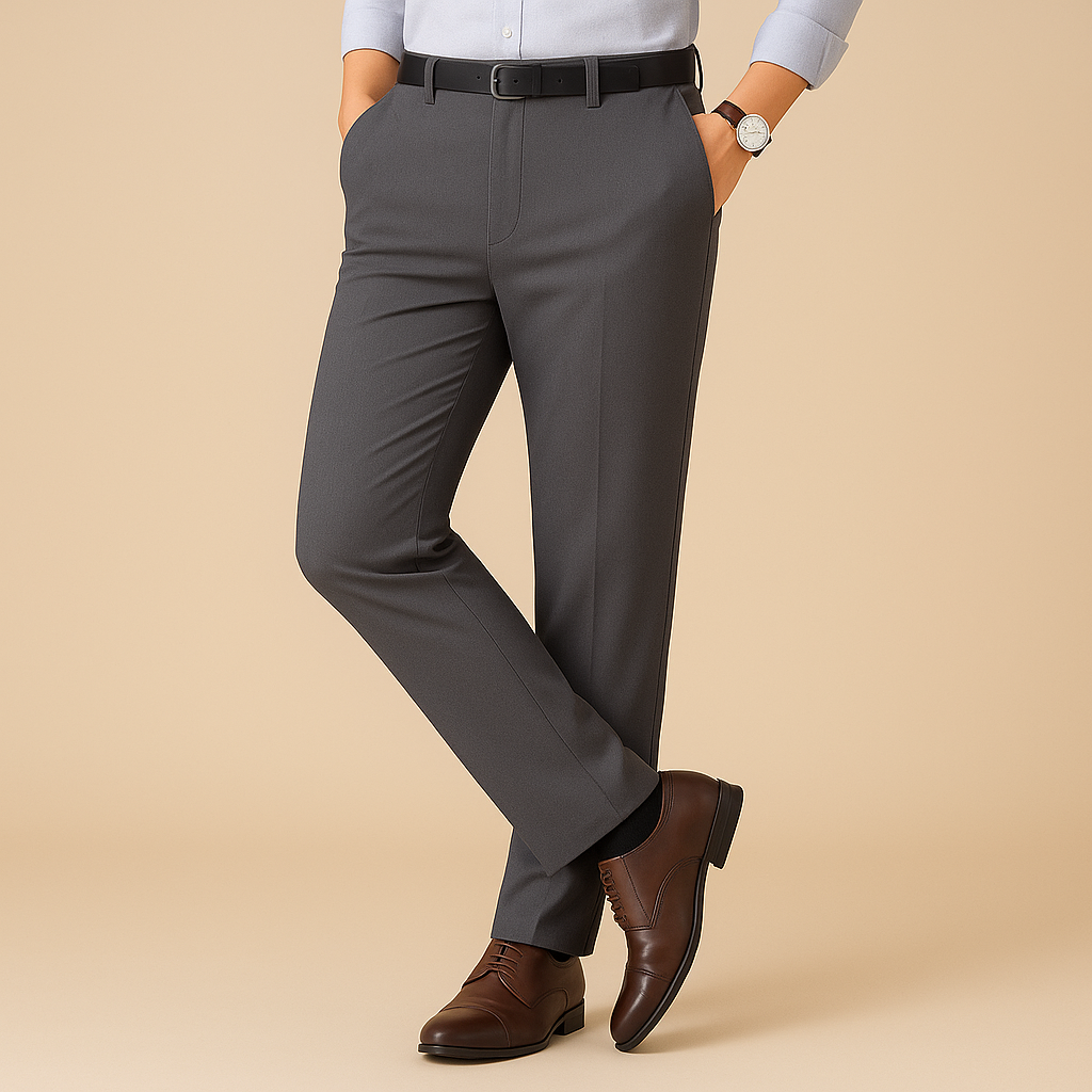 Stretchy Fit Pleated Suit Pants | Vaester & Co