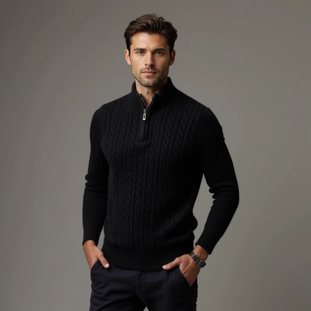 Aspen Cashmere Half-Zip Pullover | Vaester & Co