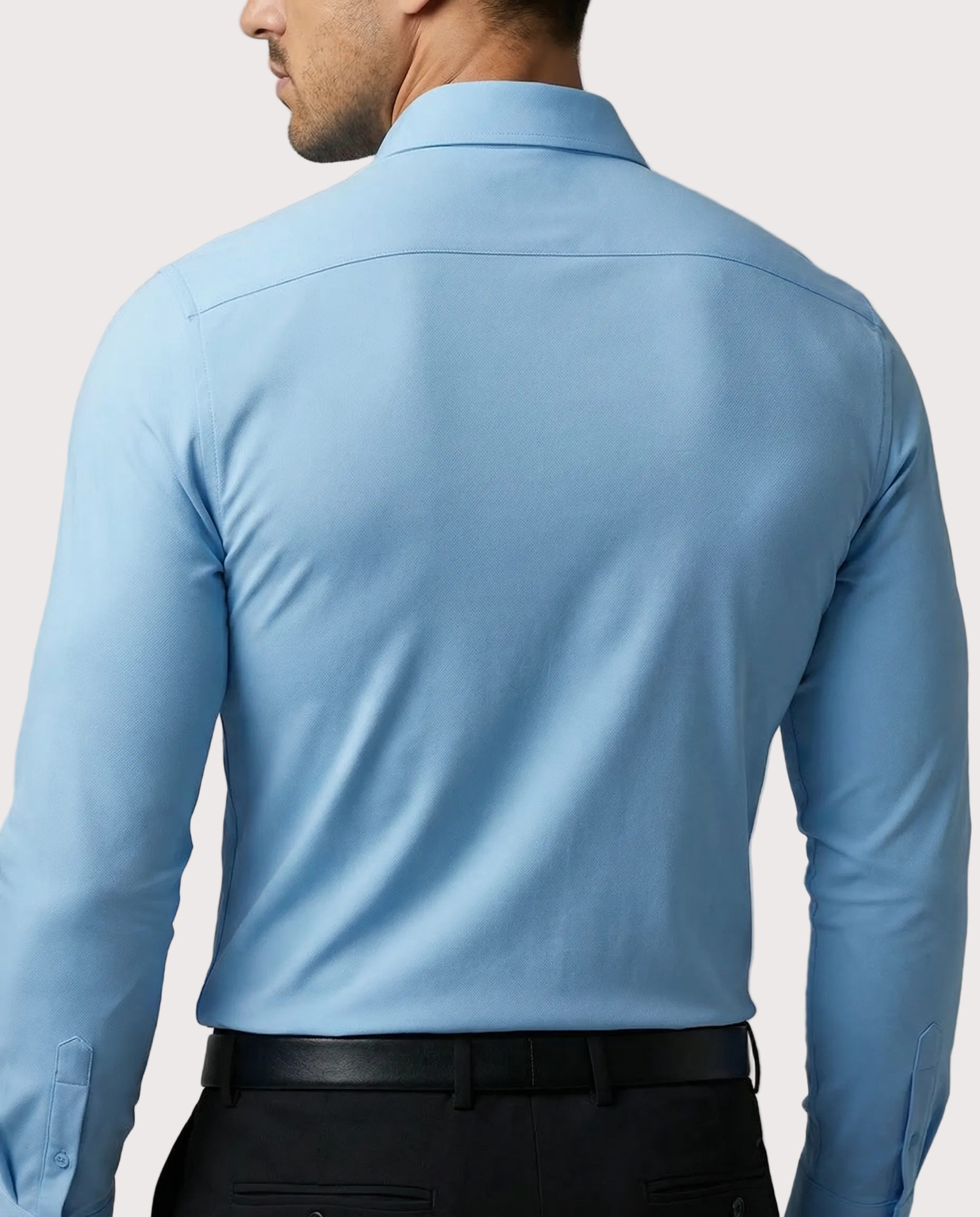 Elastisches Azzurro-Hemd (Einzeln) | Vaester & Co
