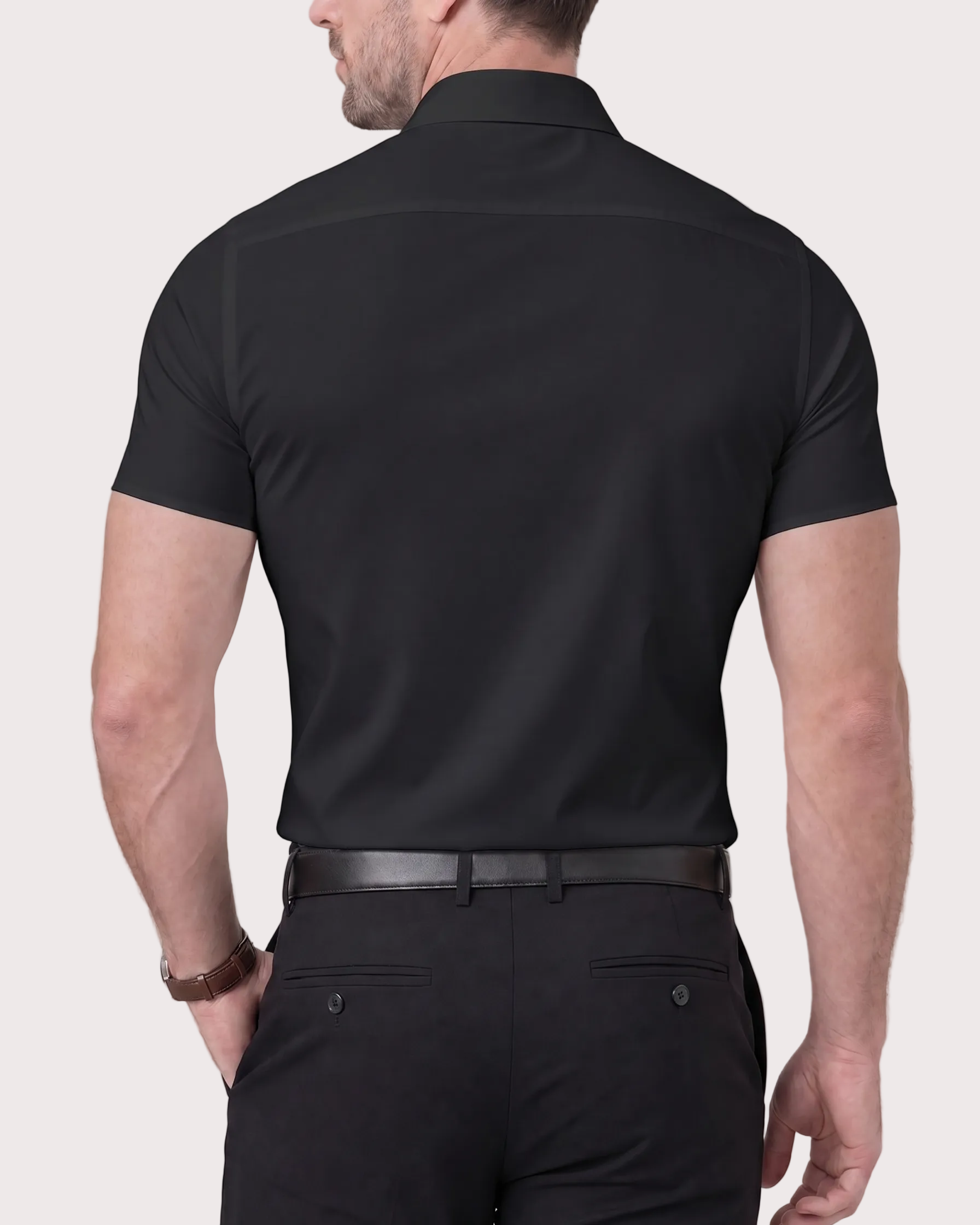 Chemise Élégante Stretch Azzurro | Vaester & Co