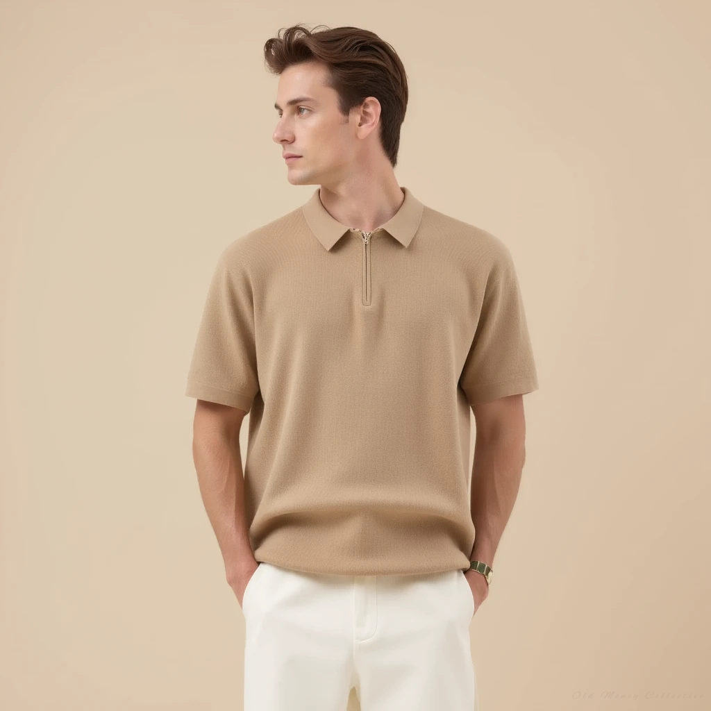 Marbella Zip-Up Polo | Vaester & Co