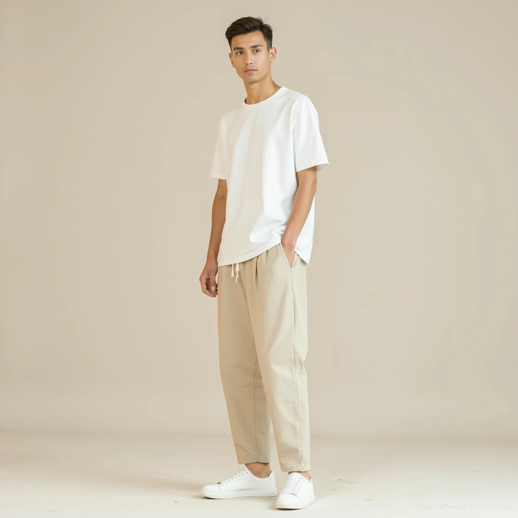 Santorini Linen-Cotton Pantalon | Vaester & Co