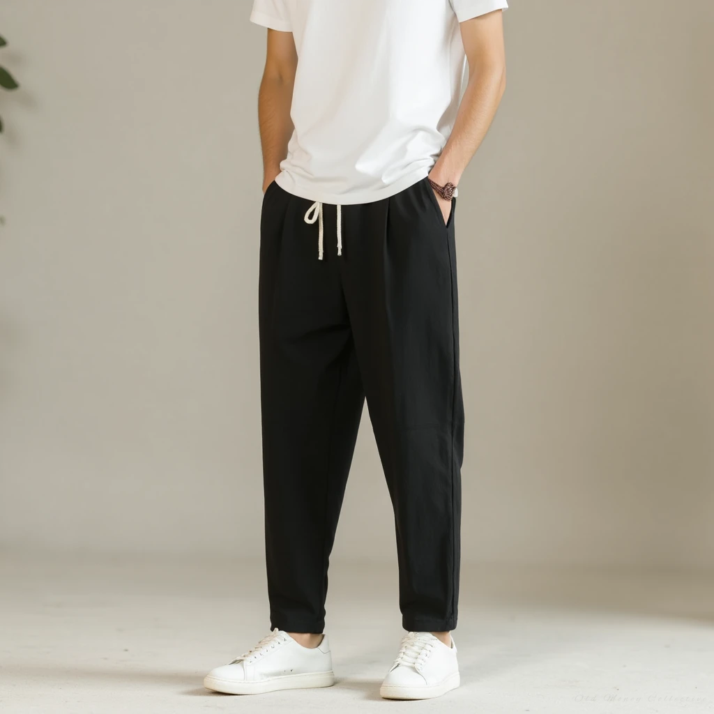 Santorini Linen-Cotton Pantalon | Vaester & Co