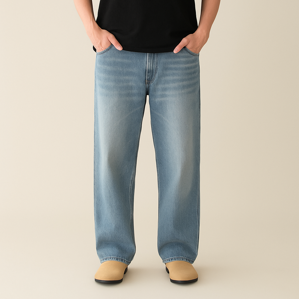 Men's Minimalist Basic Zipper Fly Straight Jeans | Vaester & Co