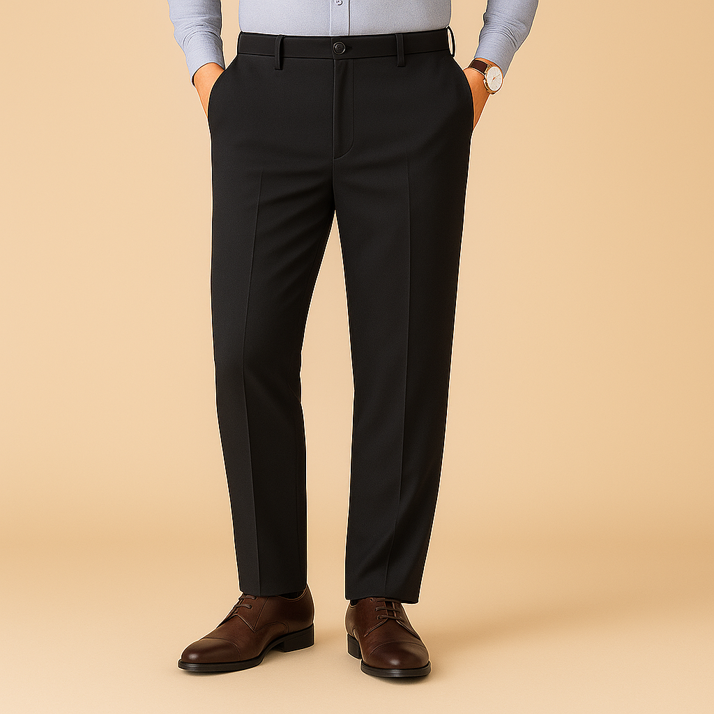Stretchy Fit Pleated Suit Pants | Vaester & Co
