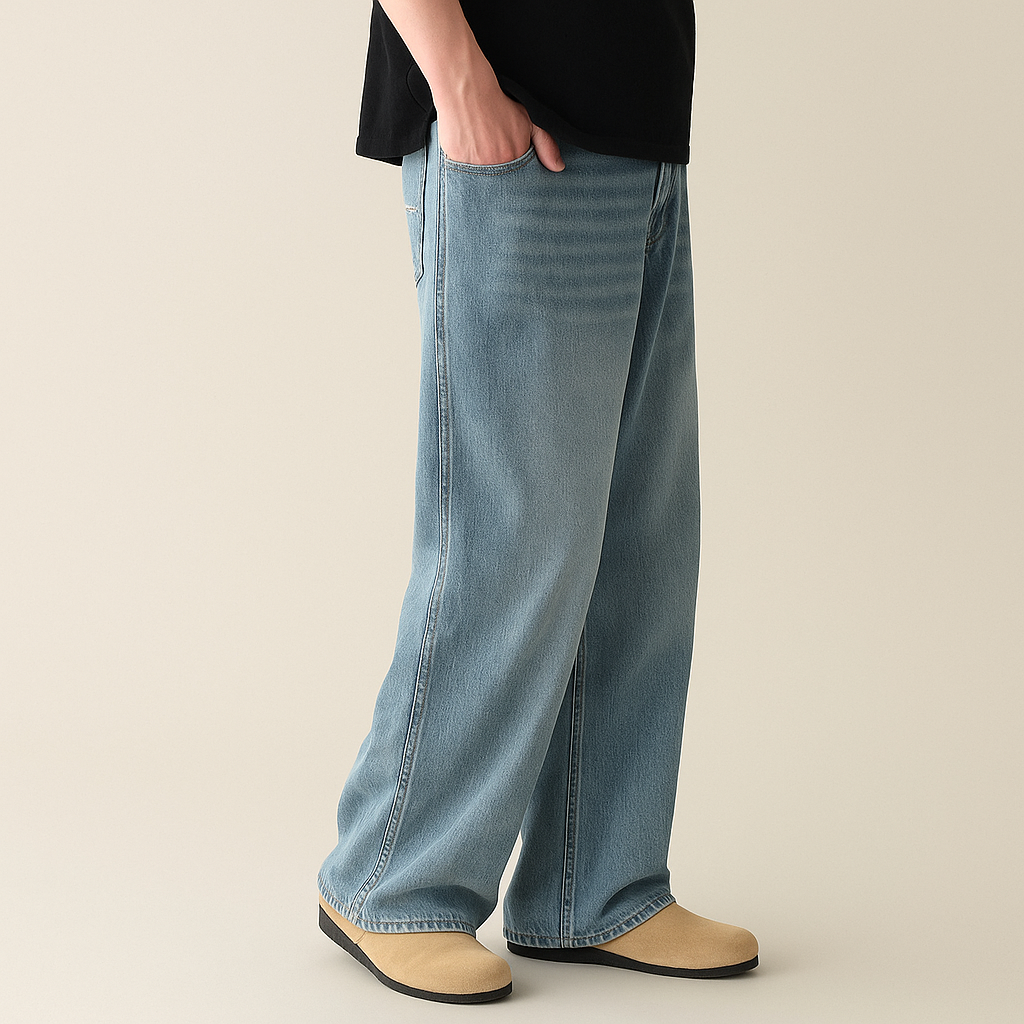 Men's Minimalist Basic Zipper Fly Straight Jeans | Vaester & Co