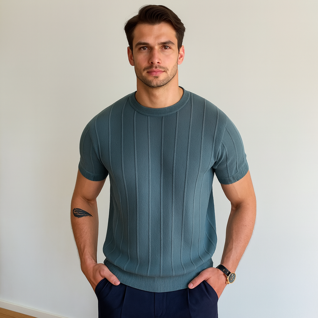 Ribbed T-Shirt | Vaester & Co