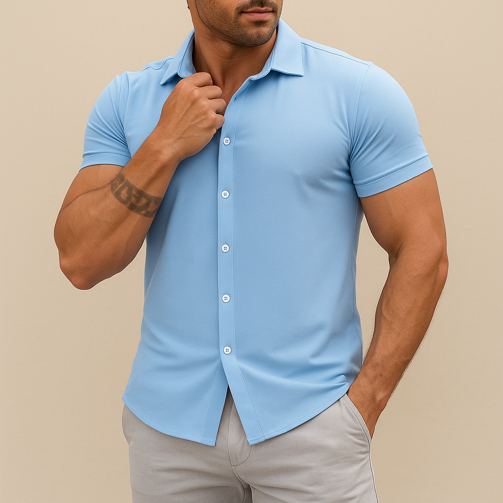 Men’s Slim Fit Stretch Shirt | Vaester & Co