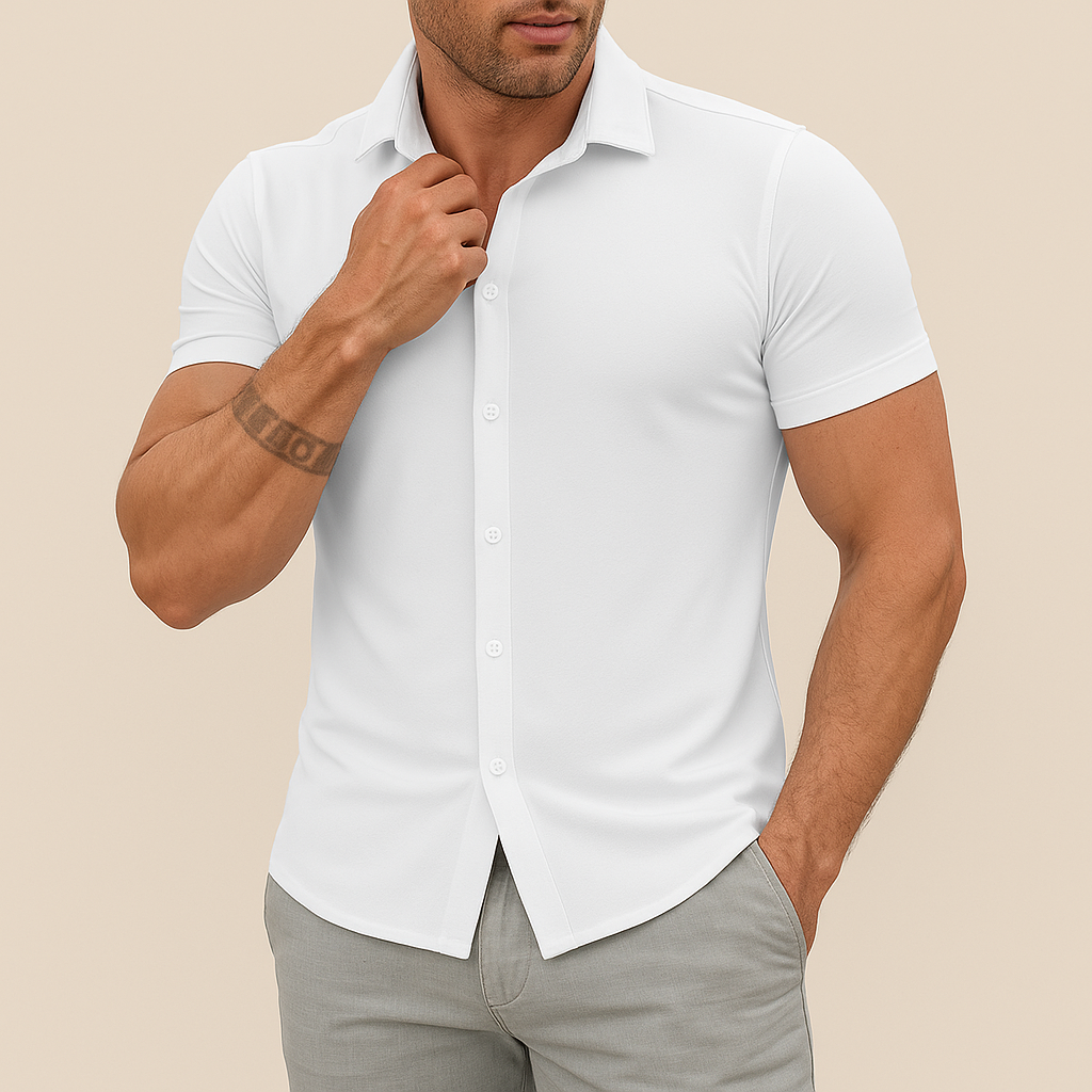 Men’s Slim Fit Stretch Shirt | Vaester & Co