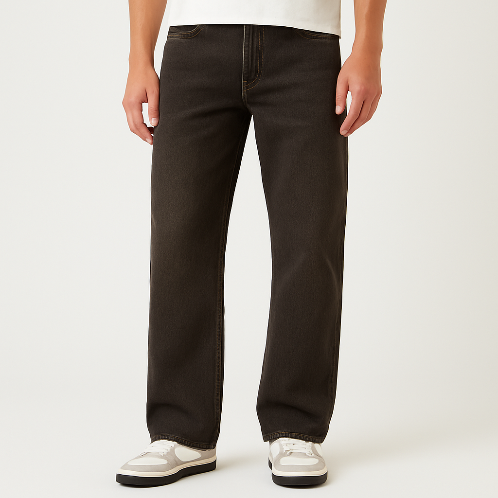 Blake Extreme Baggy Jeans Overdyed Brown | Vaester & Co