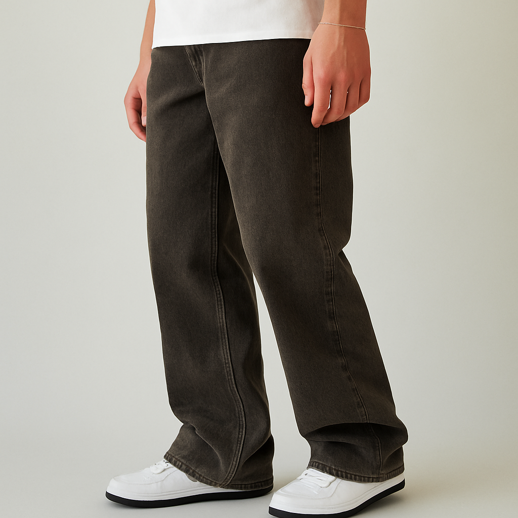 Blake Extreme Baggy Jeans Overdyed Brown | Vaester & Co