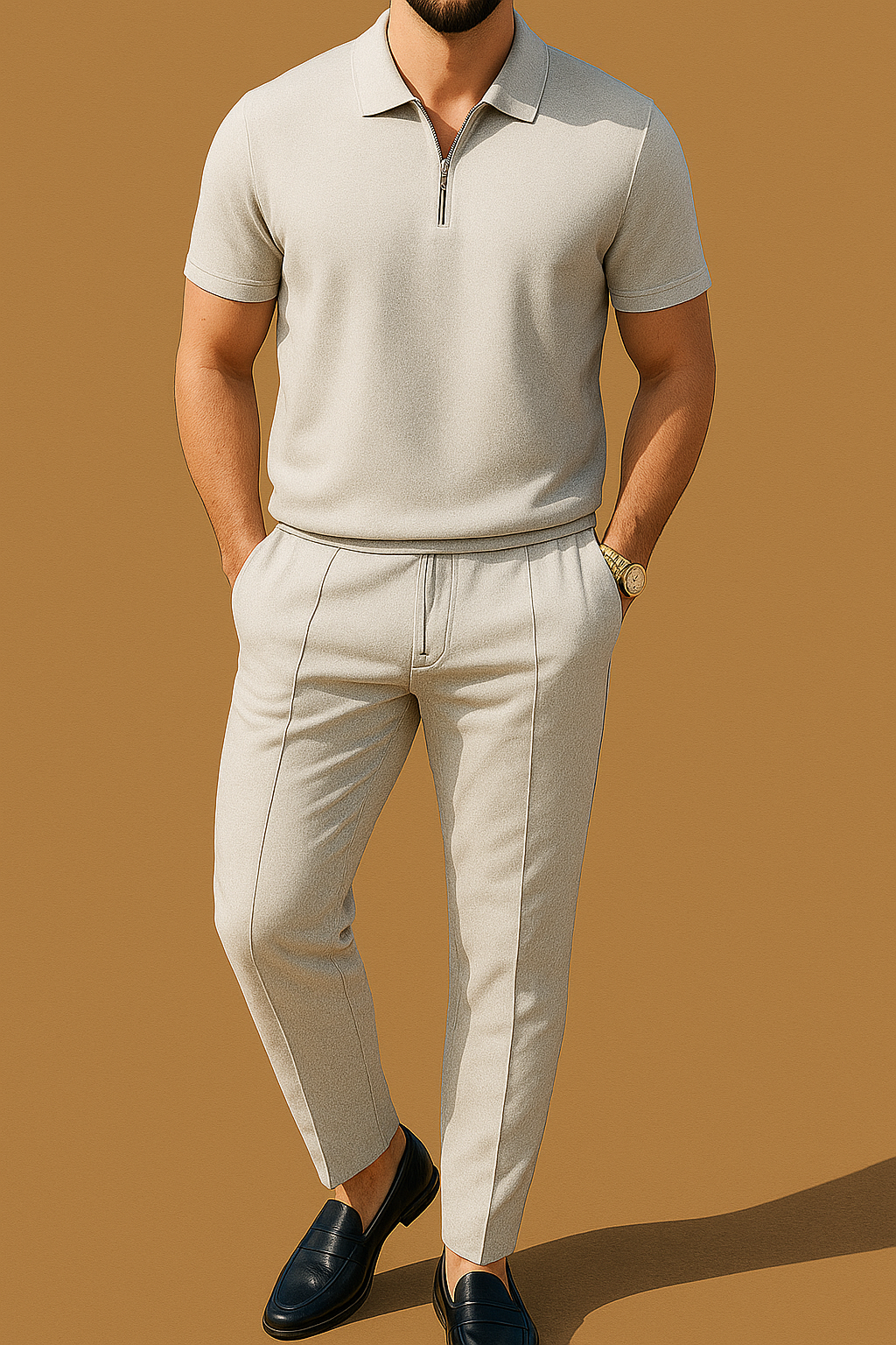 Men's Polo Shirt & Pants 2-Piece Set | Vaester & Co