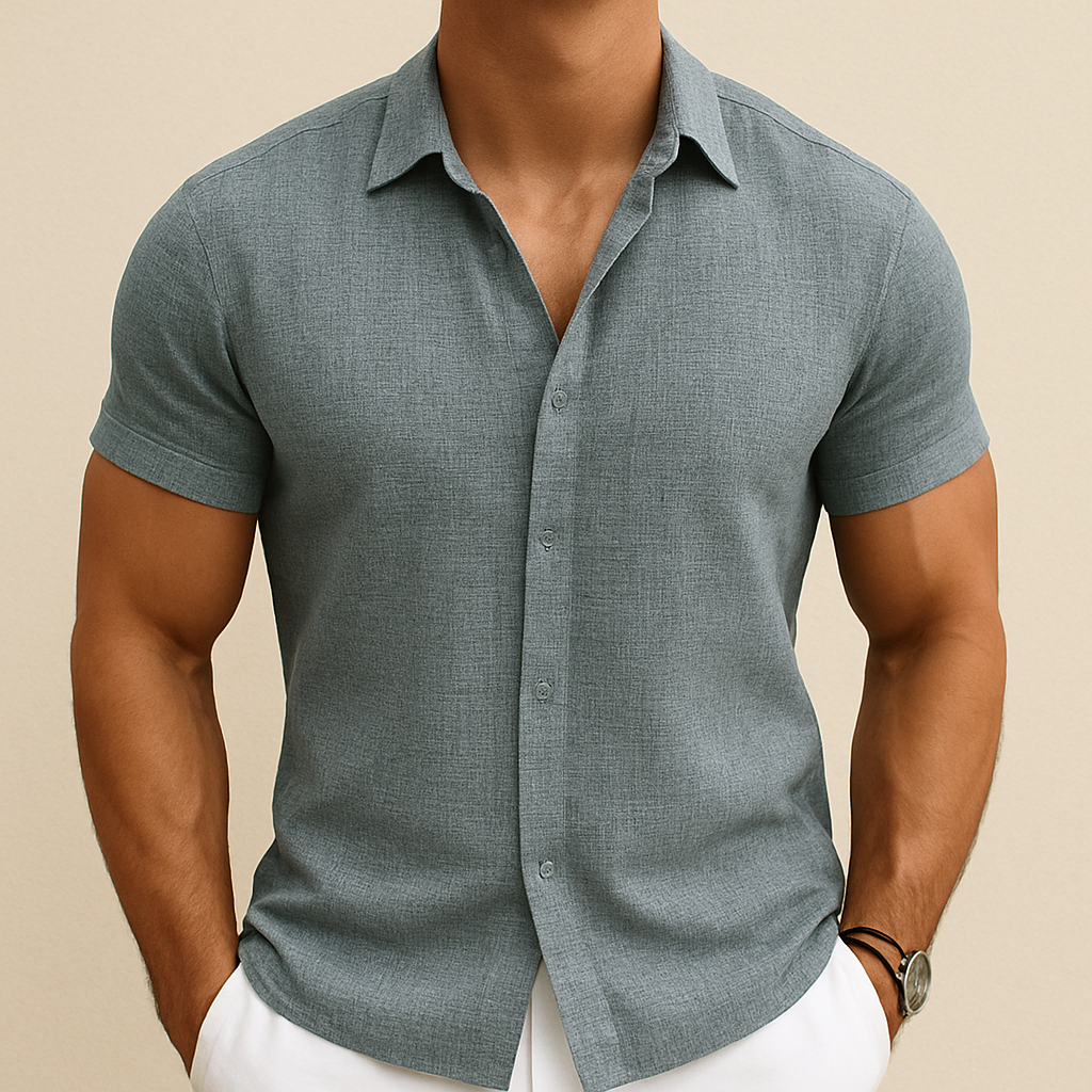 Men's Summer Cotton Linen Shirt | Vaester & Co