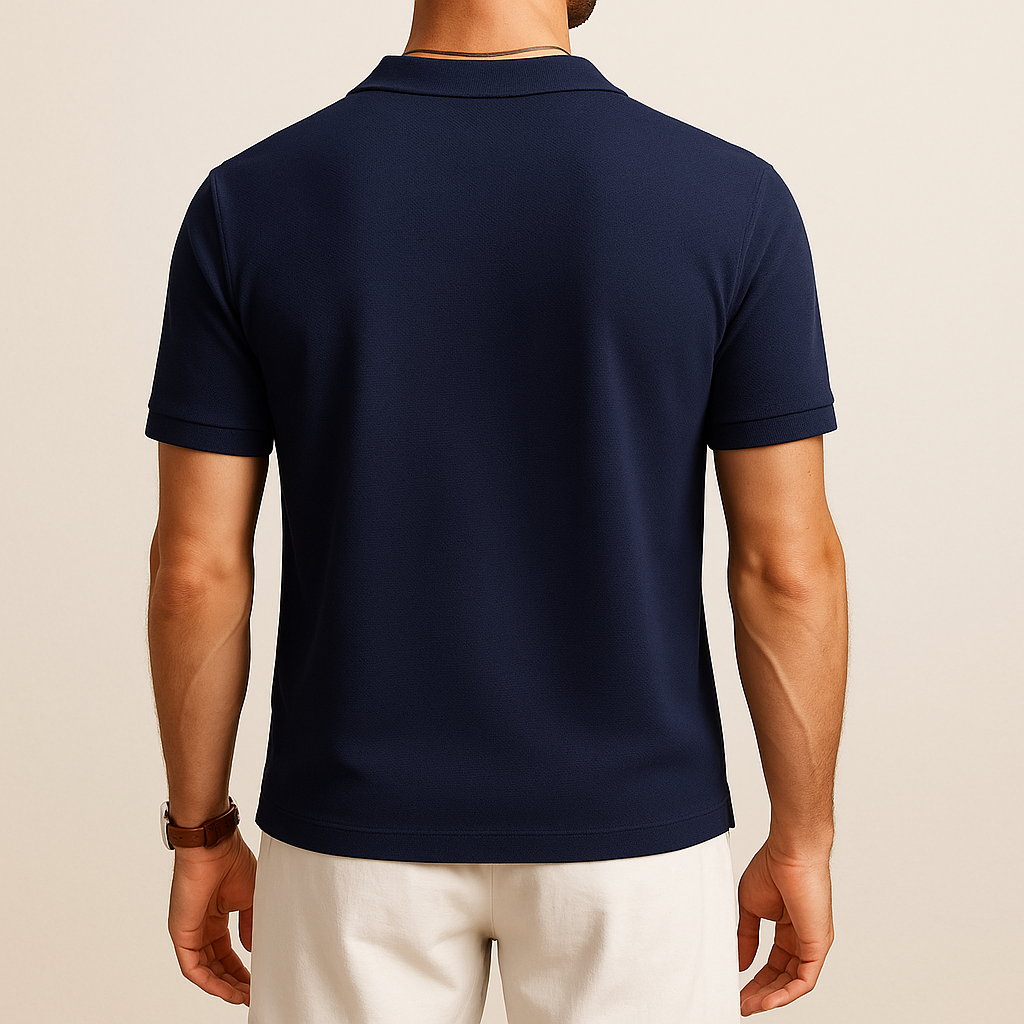 Men’s Knit Button Down Polo Shirt | Vaester & Co