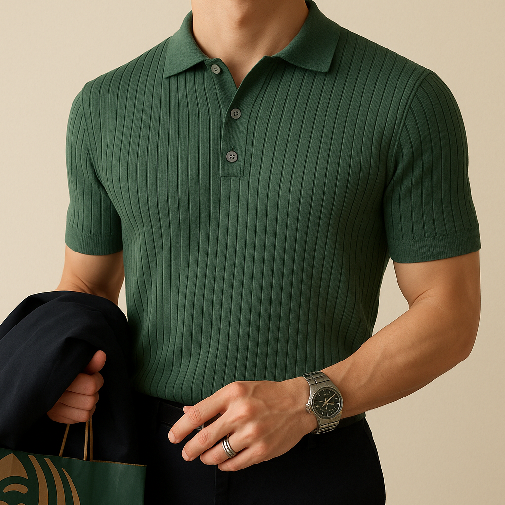 Elastic Casual Polo T-Shirt for Men | Vaester & Co