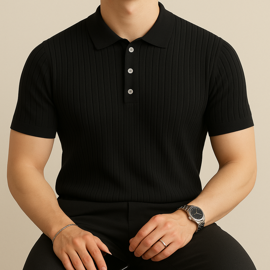 Elastic Casual Polo T-Shirt for Men | Vaester & Co