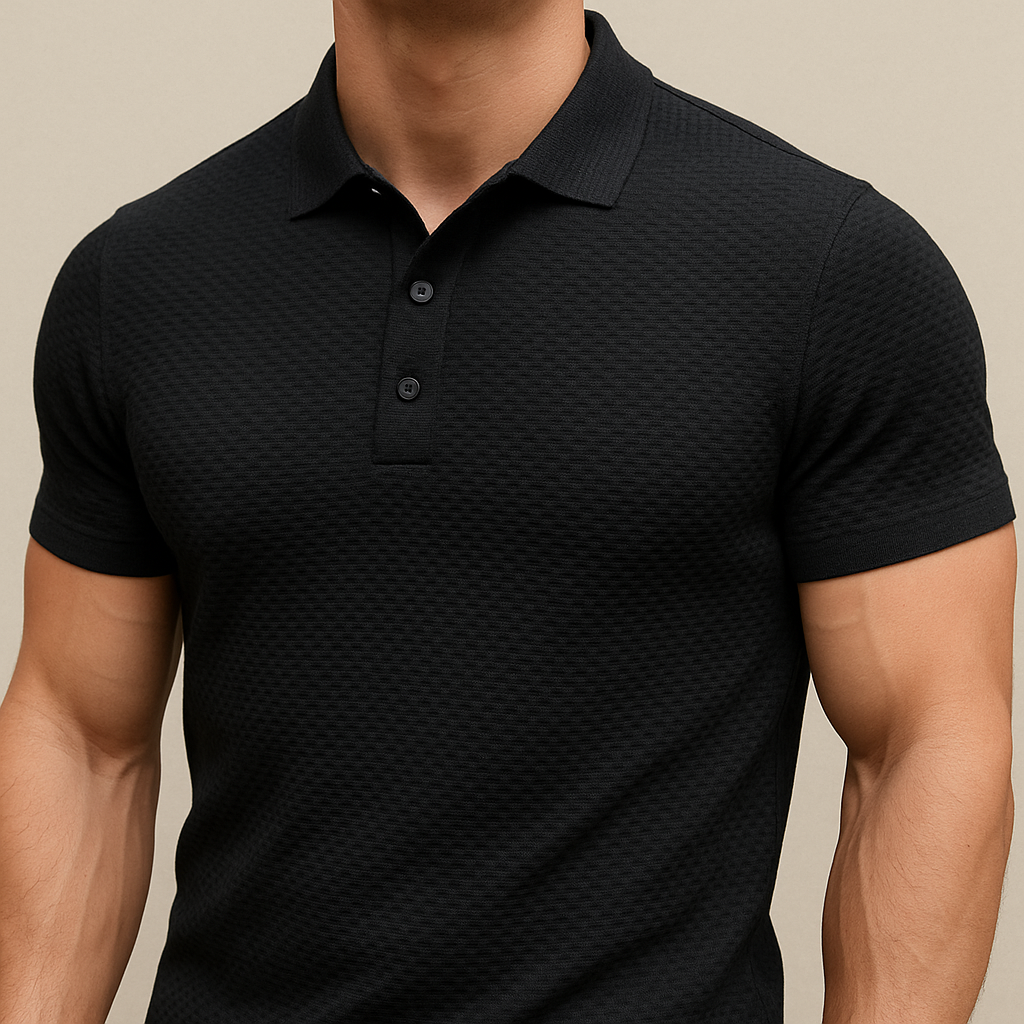 Men Lop-up Hollow Short-sleeved Polo | Vaester & Co