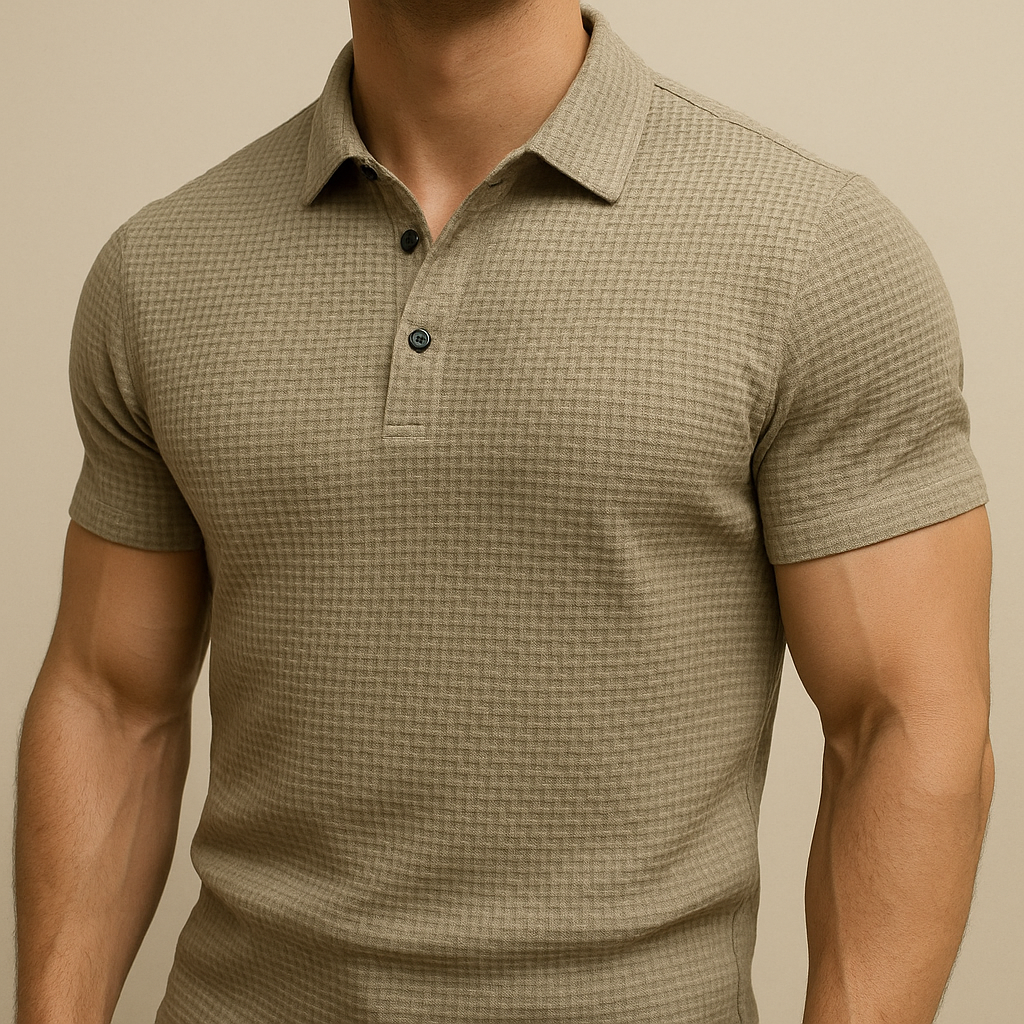 Men Lop-up Hollow Short-sleeved Polo | Vaester & Co