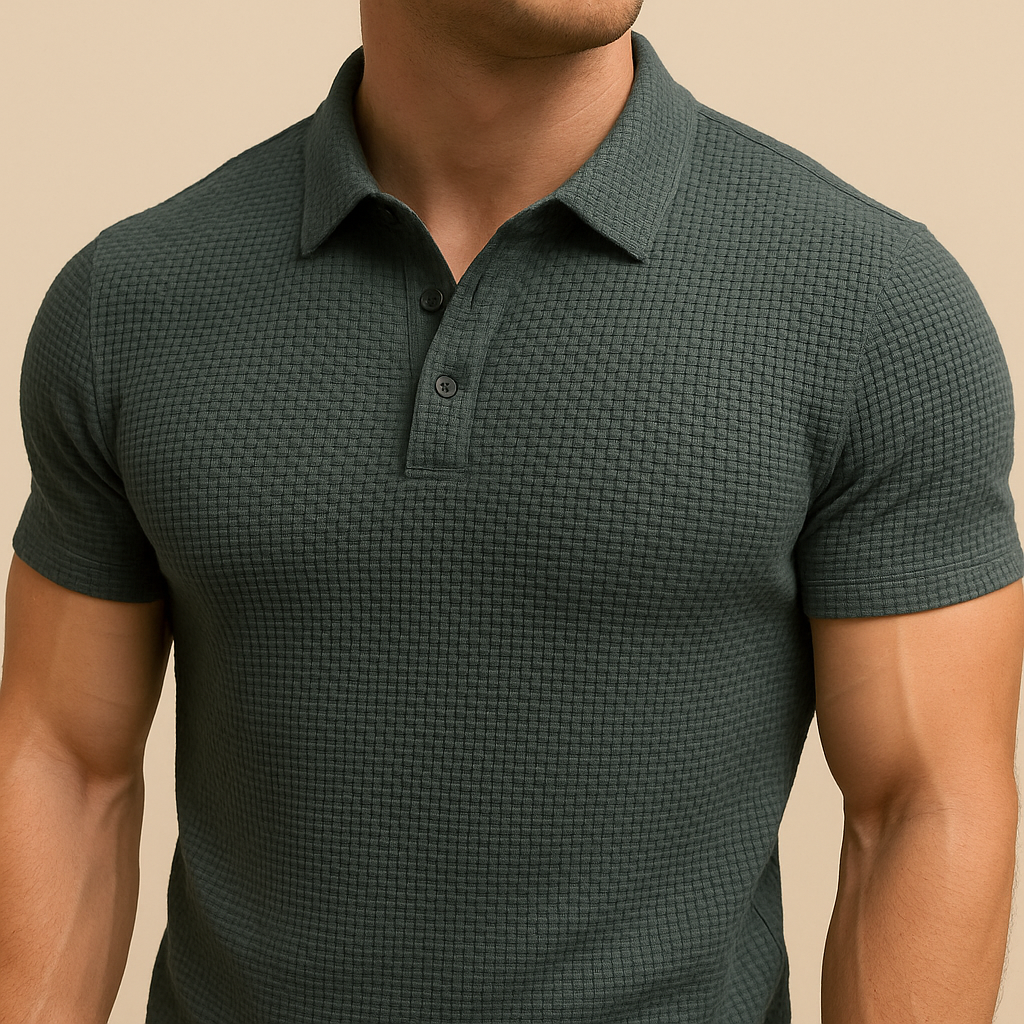 Men Lop-up Hollow Short-sleeved Polo | Vaester & Co