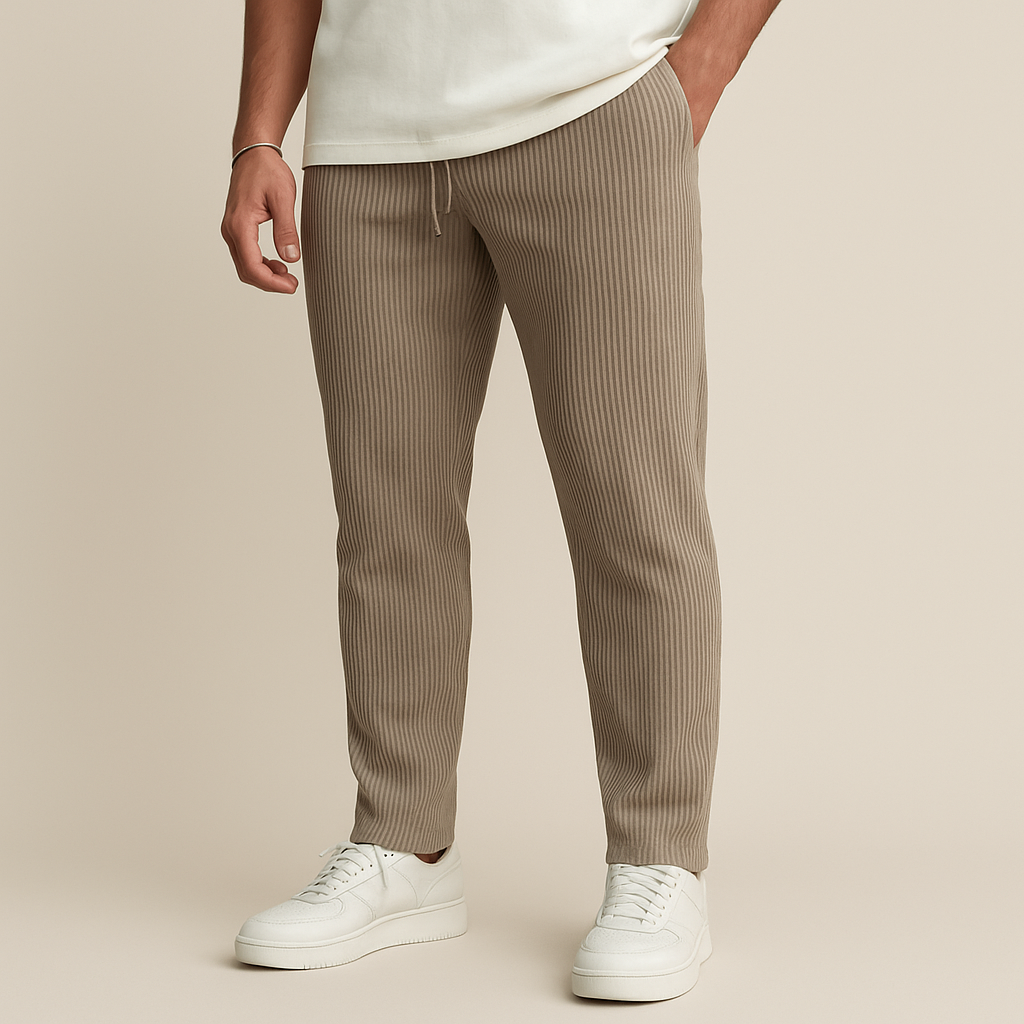 Ribbed Tube Leg Trousers | Vaester & Co
