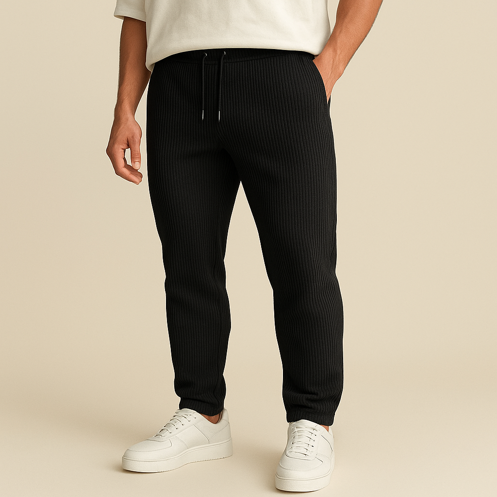 Ribbed Tube Leg Trousers | Vaester & Co