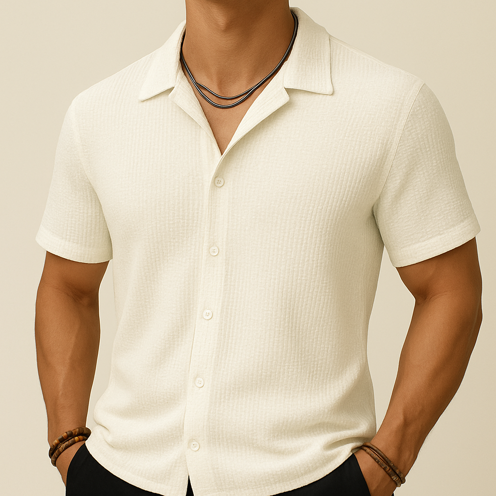 Loose Fit Solid Button-Up Shirt | Vaester & Co