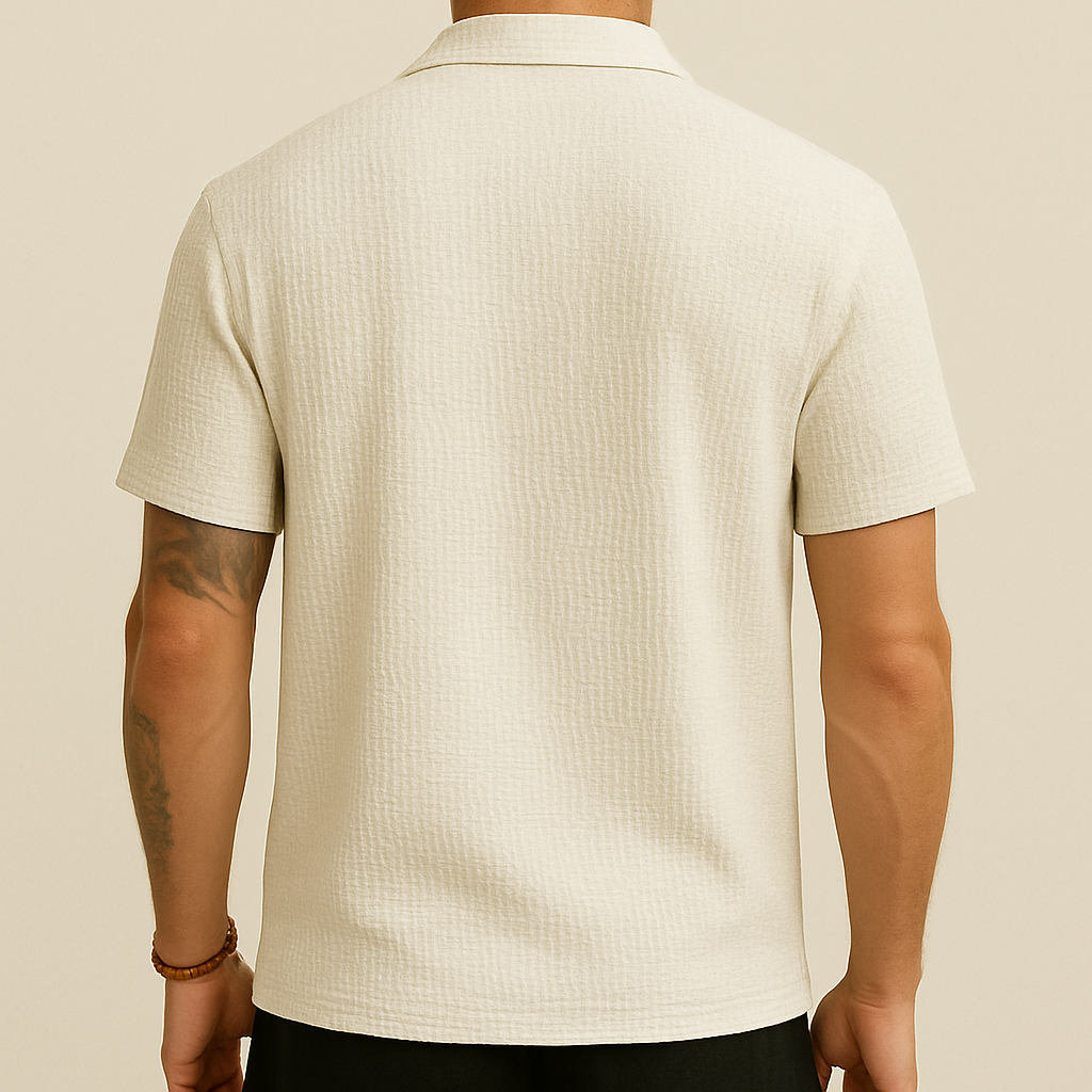 Loose Fit Solid Button-Up Shirt | Vaester & Co
