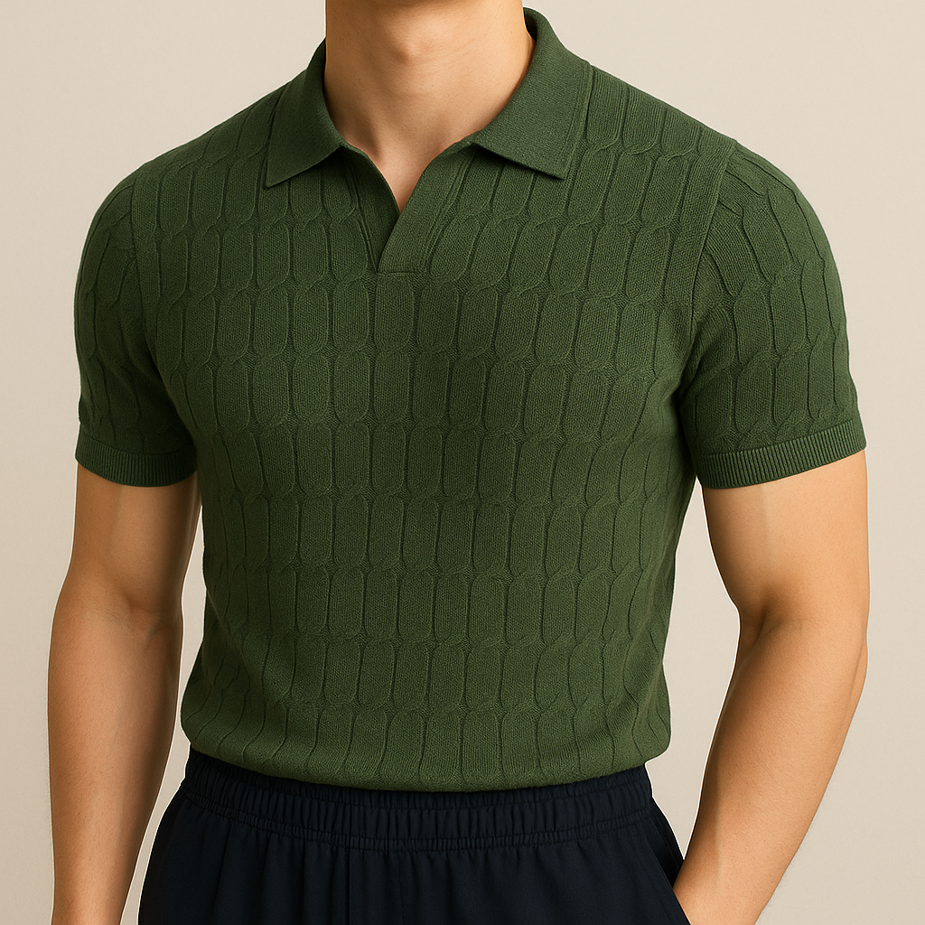 Luxury knitted polo shirt | Vaester & Co