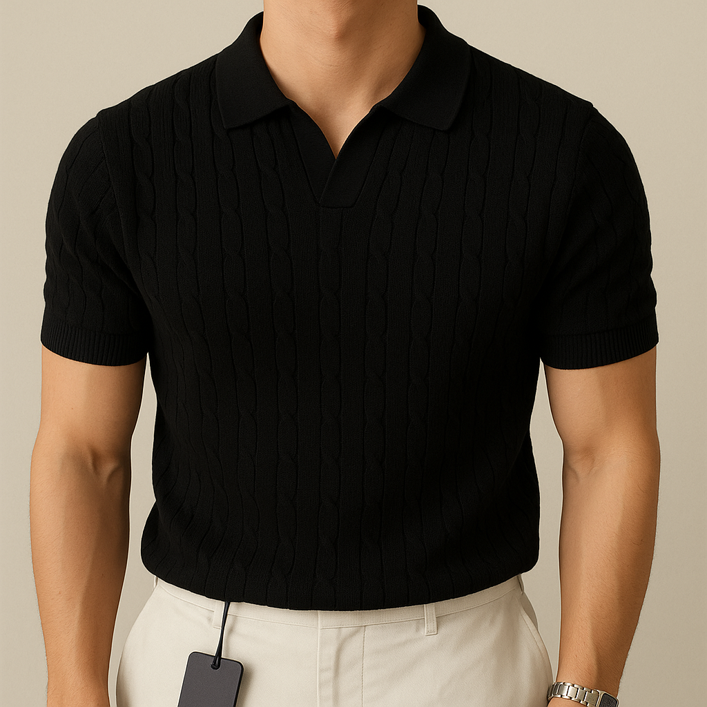 Luxury knitted polo shirt | Vaester & Co