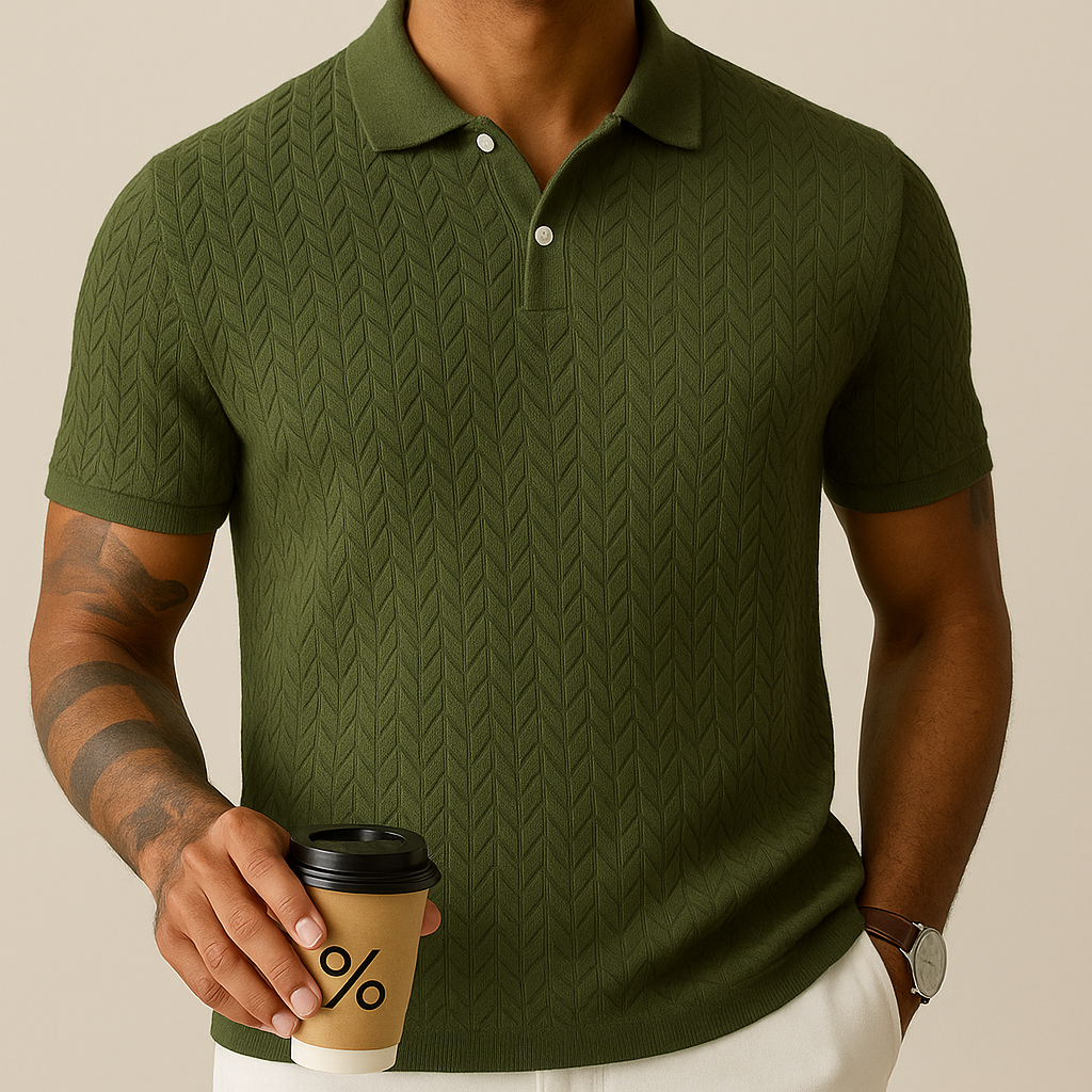 Men's Polo Shirt Modern Lapel Collar | Vaester & Co