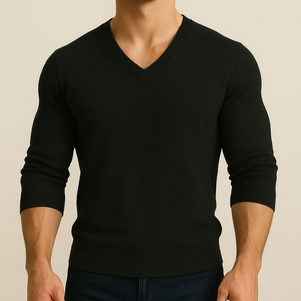 James - Soft V-Neck Sweater for Men | Vaester & Co