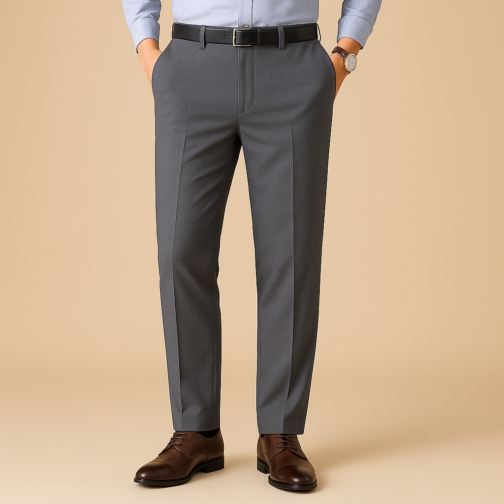 Stretchy Fit Pleated Suit Pants | Vaester & Co