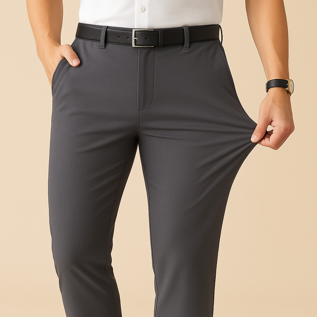 Stretchy Fit Pleated Suit Pants | Vaester & Co