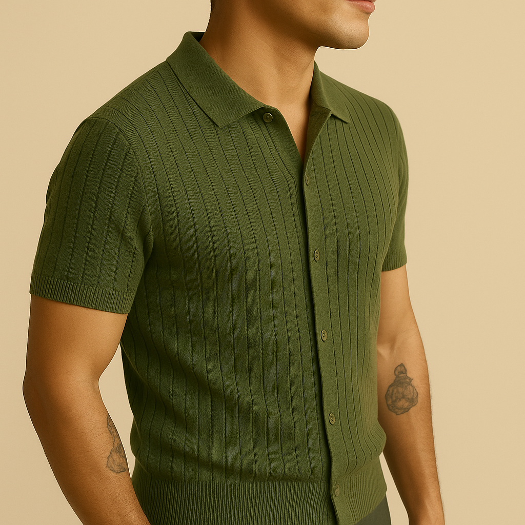 Men’s Hollow Knit Summer Shirt | Vaester & Co