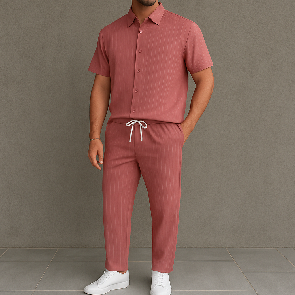 Men's Button Front Shirt & Drawstring Pocket | Vaester & Co