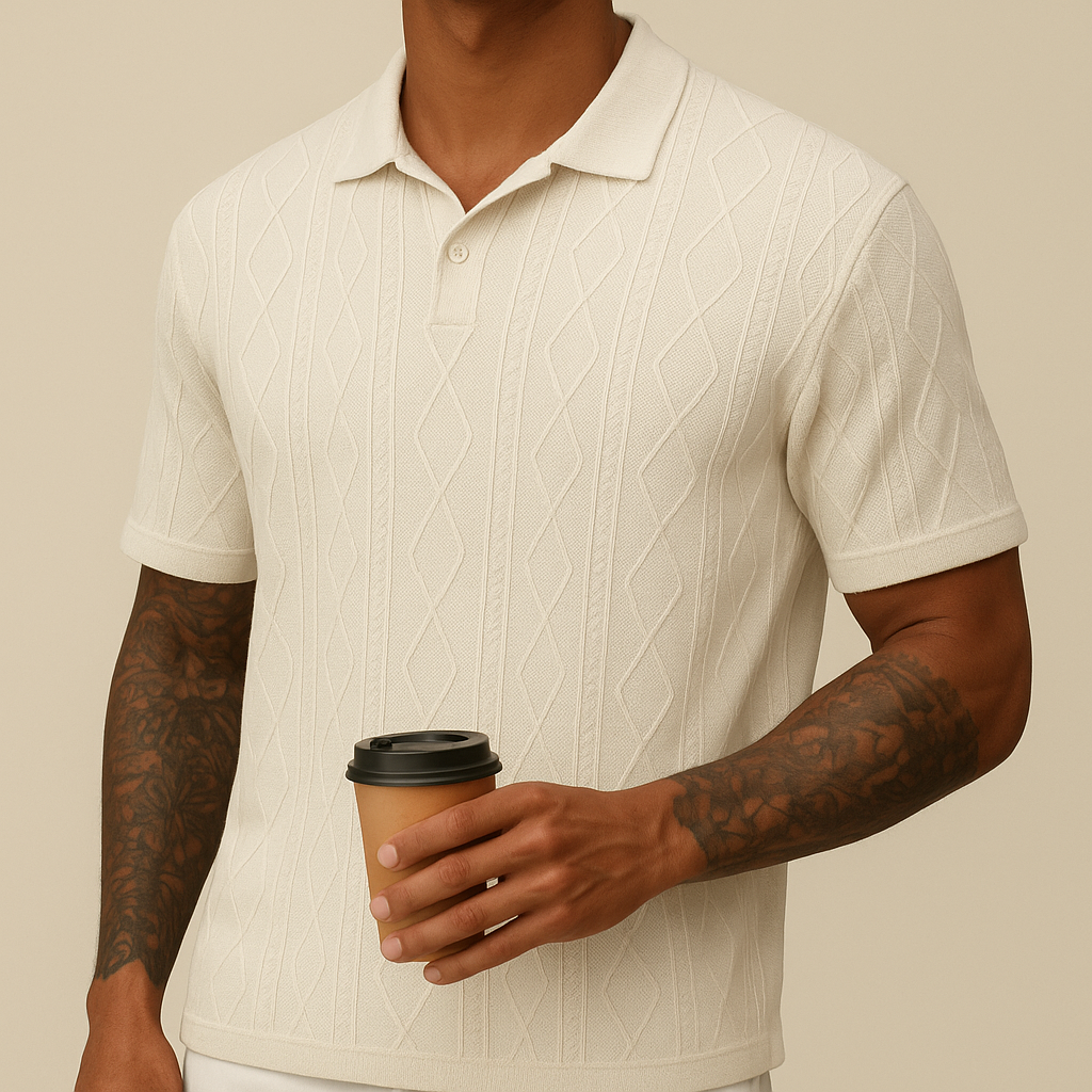 Polo Casual Texturizada Masculina | Vaester & Co