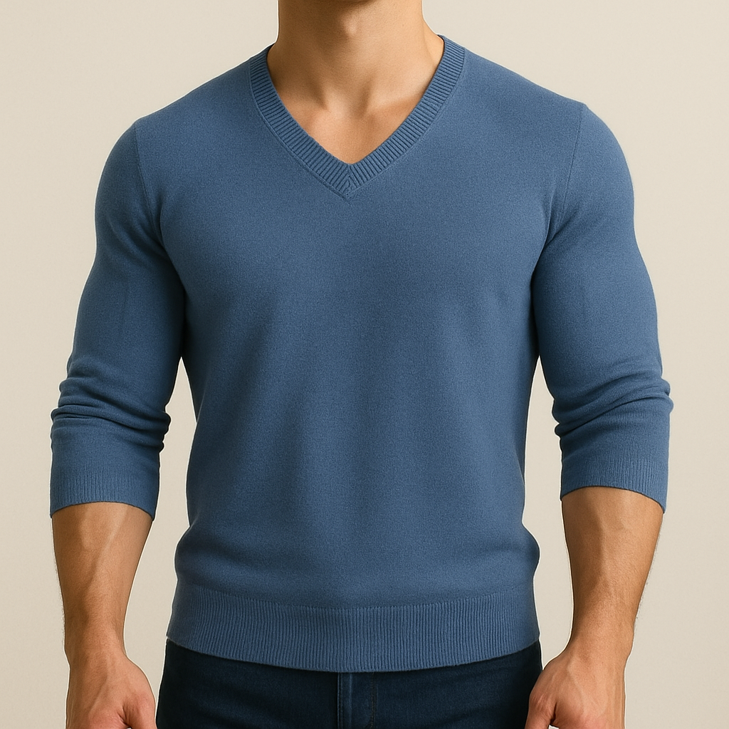 James - Soft V-Neck Sweater for Men | Vaester & Co